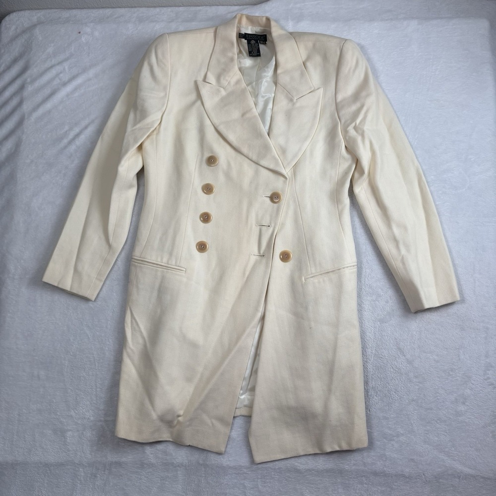 VTG Episode Carolyn Wight‎ Freeman Wool Beige Blazer Jacket Coat Women's 6